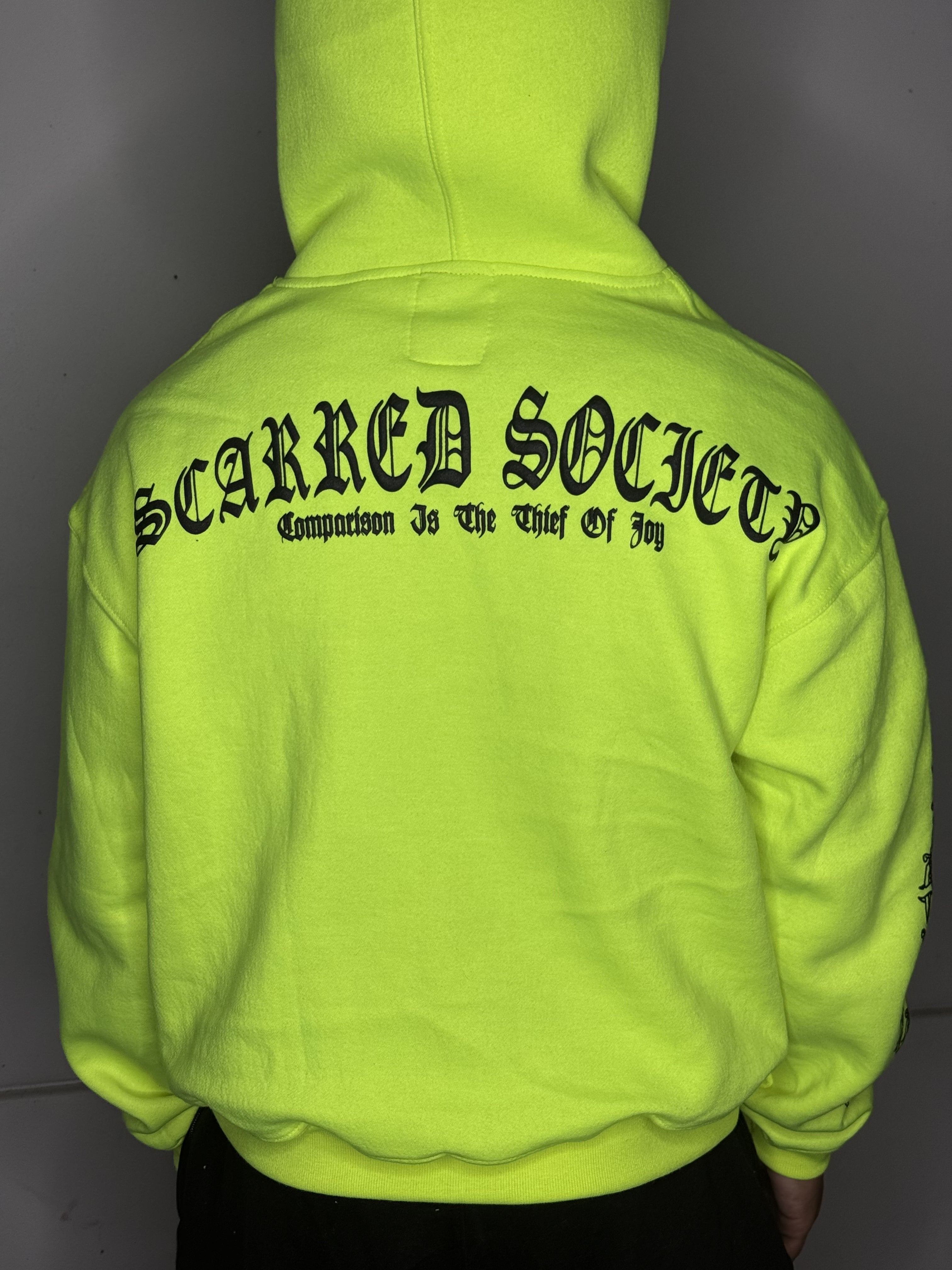 SS GRINCH  NEON GREEN HOODIE Zip Up